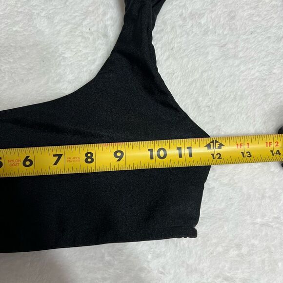Lovers & Friends Black Retro Swim Top XS One Shoulder - Picture 5 of 5